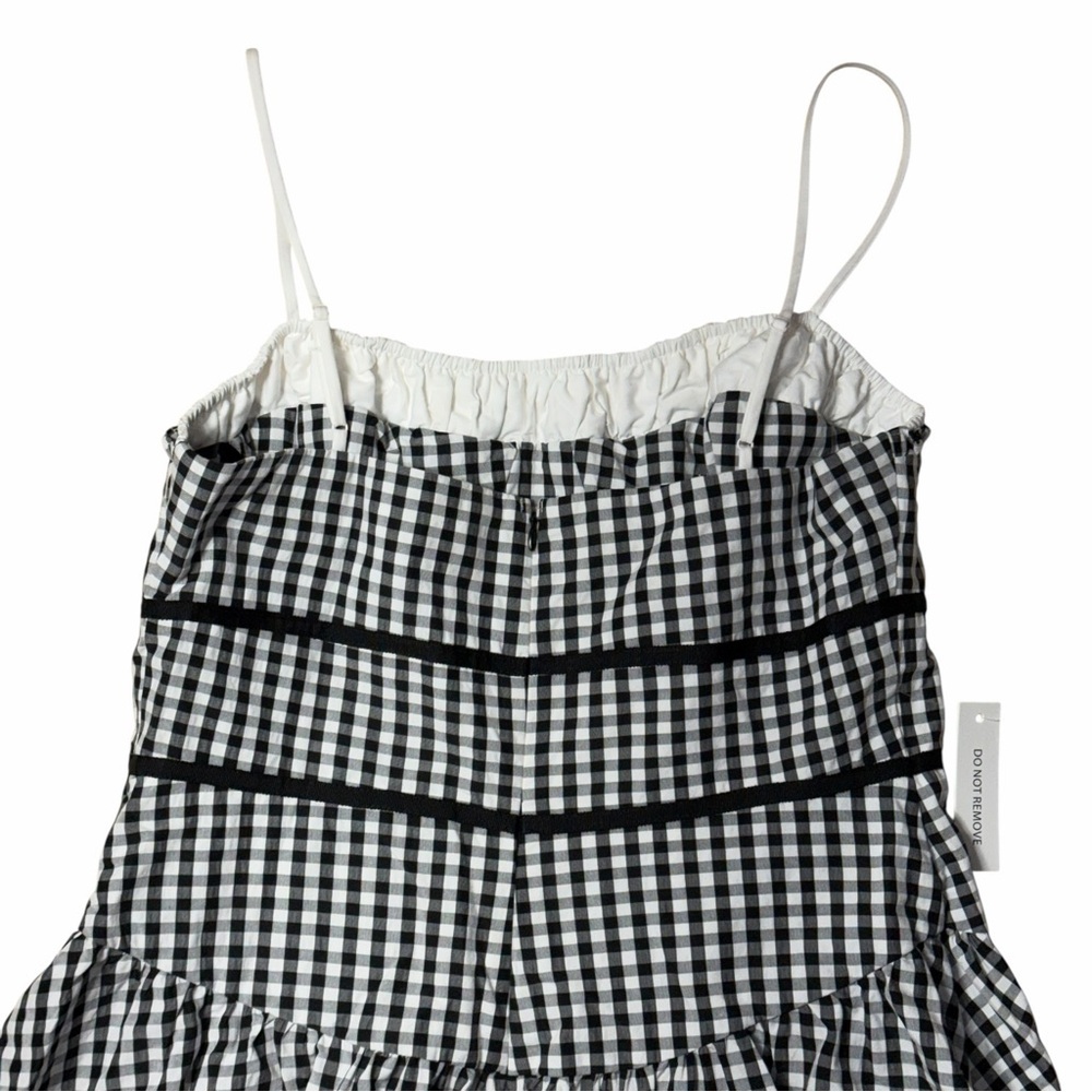 For Love & Lemons Black Gingham Georgia Midi Dress Womens XL - Picture 6 of 8